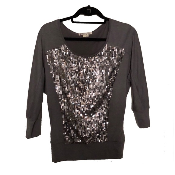 imaginary voyage Tops - Imaginary voyage size small, grey sequin top